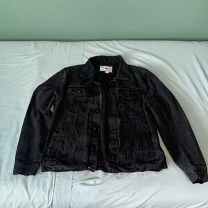 Fashion Nova Black Denim Jacket men size Large